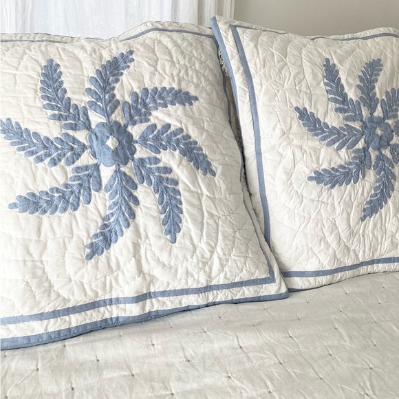Serena & Lily Other - NEW TWO Serena & Lily Quilted Pillow Elmwood Shams